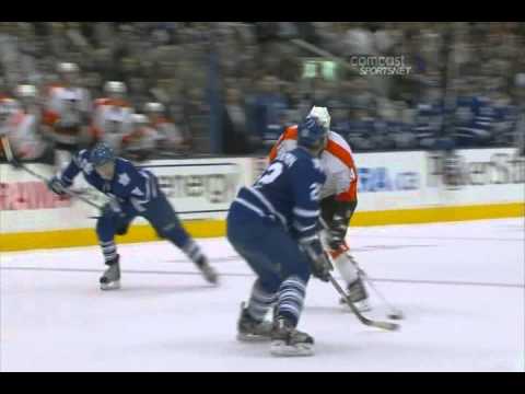 Danny Briere scores again vs the Maple Leafs - 12-9-2010
