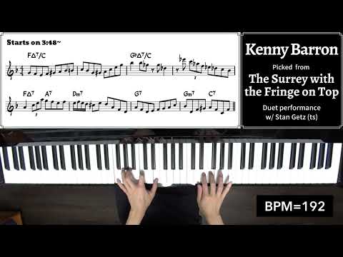 A Lick A Week! 107th Week: Kenny Barron's Lick on "The Surrey with the Fringe on Top"