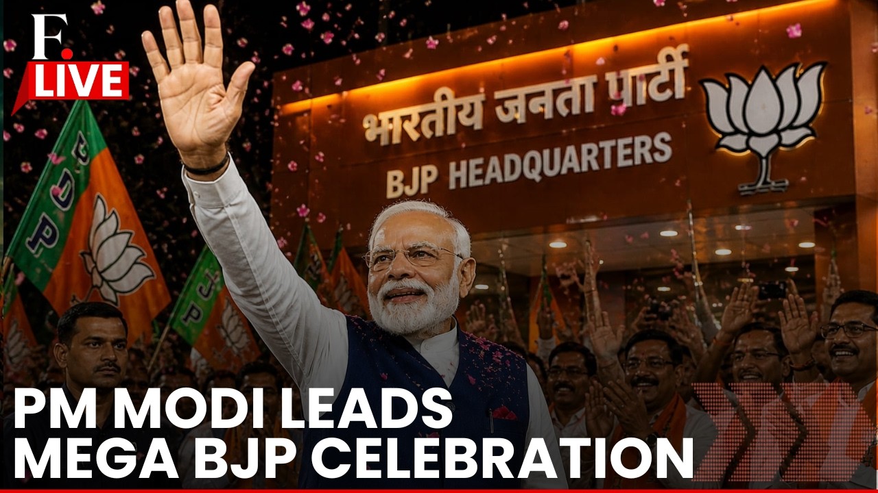 PM Modi LIVE: PM Modi Addresses BJP Workers at Party Headquarters as NDA Surges in Assam,West Bengal