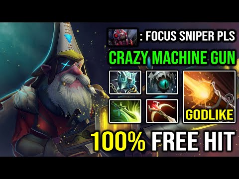 That's WHY You Can't Let Sniper Free Hit - 100% Machine Gun Craziest 73K Dmg Skadi + Butterfly DotA
