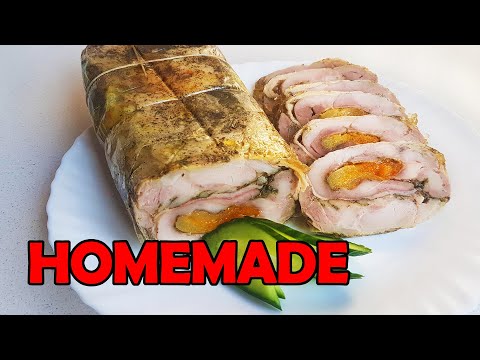 Homemade Chicken Roll-Up - English Subtitles - 4K