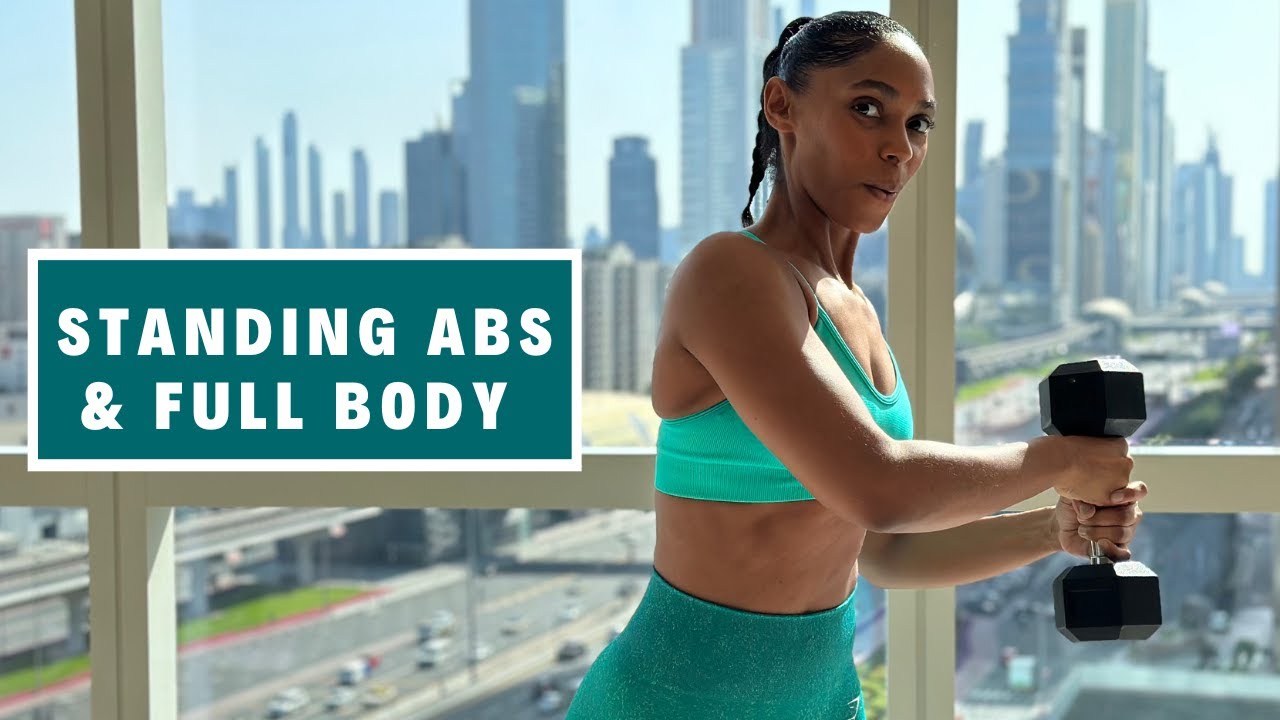 Dumbbell STANDING ABS WORKOUT | Core Fat Burn 🔥 - YouTube