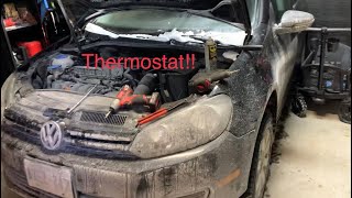 How to replace Volkswagen Golf 2.5 manifold gasket and thermostat