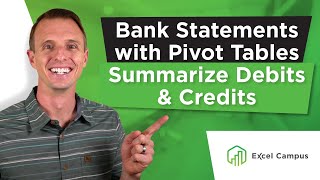 How To Analyze Bank Statements Fast With Pivot Tables - Calculated Fields, Custom Form