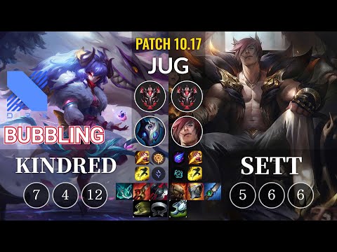 DRX Bubbling Kindred vs Sett Jungle - KR Patch 10.17