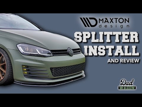 How to Install a MK7 GTI Front Splitter from Maxton Design - Racing Durability Splitter