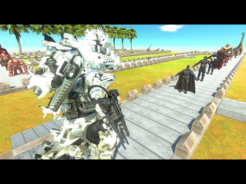 MECHA GODZILLA DEATH RUN ATTACK - Animal Revolt Battle Simulator