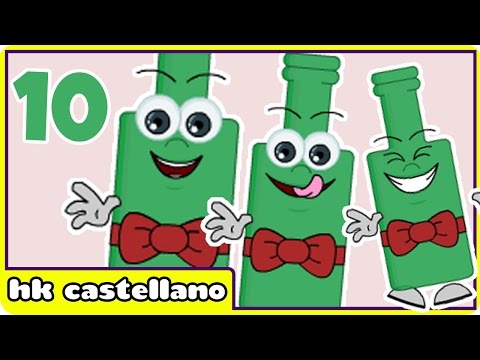 Diez Botellas Verdes - Canción Infantil | HooplaKidz en Español