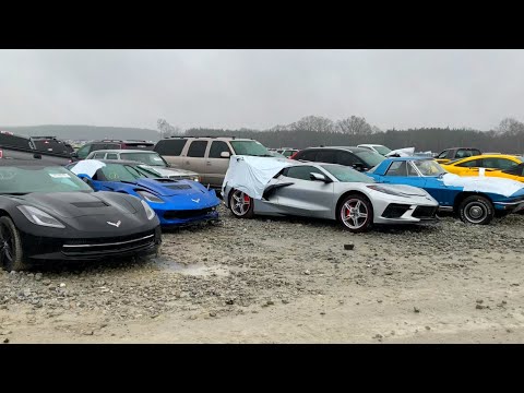 PLENTY OF CHEAP CORVETTE'S AT ATLANTA'S COPART! C5's, C6's, C7's & EVEN A C8 ALL UNDER ONE ROOF!