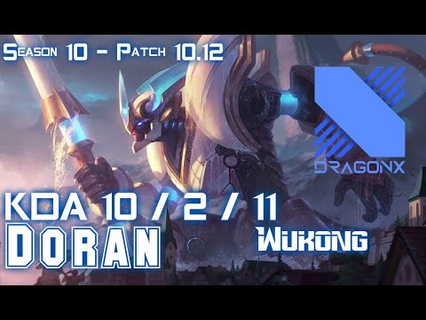 DRX Doran WUKONG vs GRAGAS Top - Patch 10.12 KR Ranked