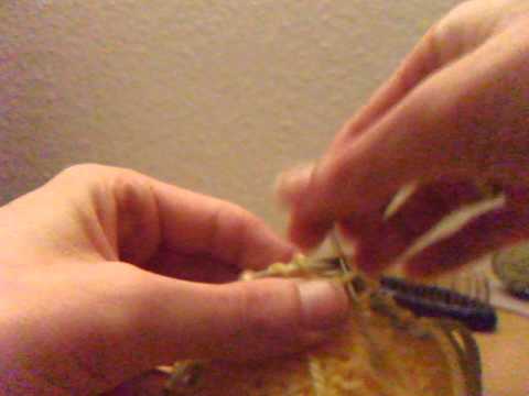 Das Strick Ding -Strickstück vom Strick Ding lösen und das Vernähen der Spitze-