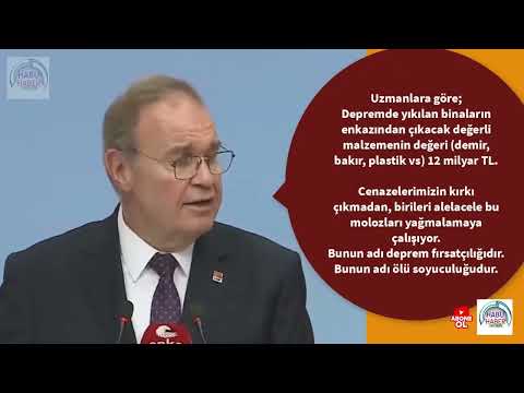 Faik Öztrak: Cenazeleri izin Kırkı çıkmadan, Birileri alelacele bu molozları yağmalamaya çalışıyor !