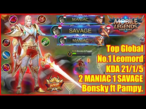 THE G.O.A.T ?! Top Global No.1 Leomord Bonsky ft Pampy. Get 2 Maniac & 1 Savage Kill !