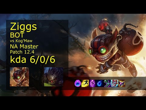 Ziggs Bot & Rakan vs Kog'Maw & Renata Glasc - NA 6/0/6 Patch 12.4 Gameplay