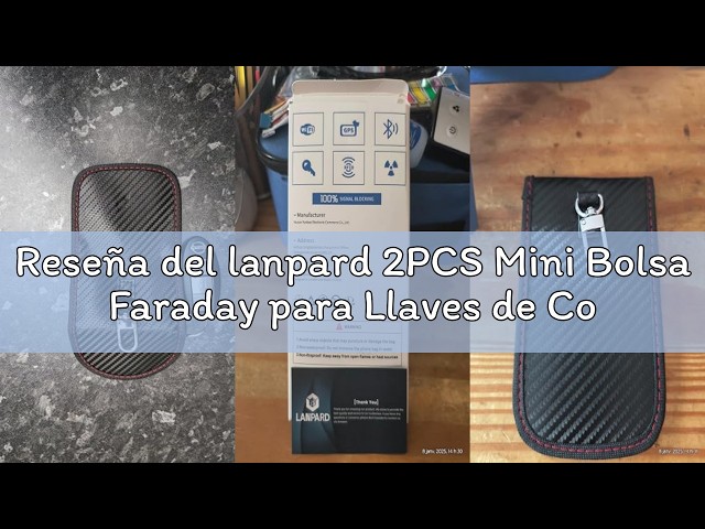 Vídeo relacionado con lanpard 2PCS Mini Bolsa Faraday para Llaves de Coche, Funda Bloqueo de Señal de Seguridad Anti RFID/WiFi/gsm/LTE/NFC Protección Antirrobo (Fibra de Carbono)
