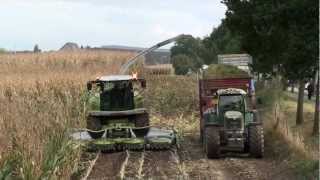 preview picture of video 'Mais Hakselen 2012 : Firma Timmers/Hayco in Nijswiller met Claas Jaguar 940 en Fendt 930'