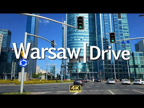 🇵🇱 Relaxing Drive Through Warsaw Warszawa Poland Real City Sounds