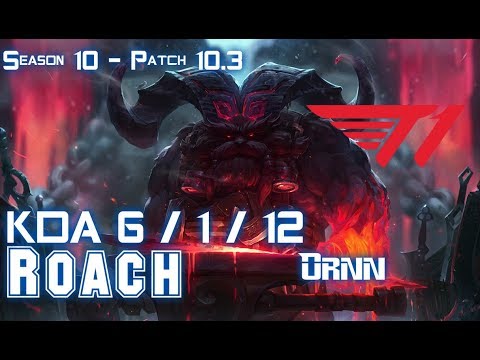 T1 Roach ORNN vs MORDEKAISER Top - Patch 10.3 KR Ranked