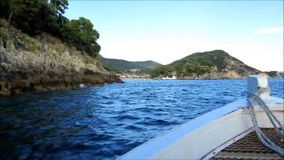 preview picture of video 'Water taxi from Valtos Beach to Parga - Rania Ionian Sailing 2014-13'