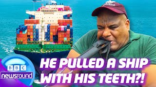 Pulling Ships With Teeth + Ski Jump Madness!| Newsround | News For Kids