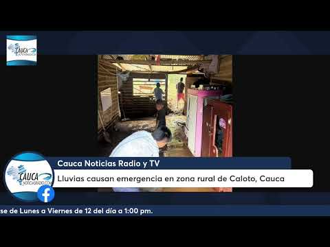 Lluvias causan emergencia en zona rural de Caloto, Cauca
