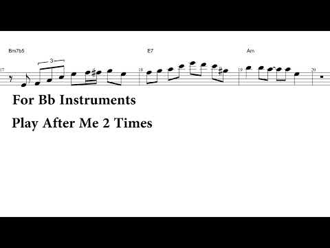[Bb Instruments] minor 2-5-1 Jazz Licks in Am (iim7b5-V7-im)