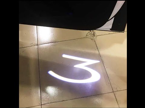 LED Puddle Lights for Tesla Model 3 , Car Door Projector Lights