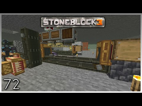 FTB Stoneblock 3 Let's Play EP72 - Train Track Automation