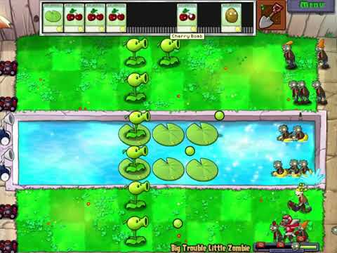 Plants Vs. Zombies: Big Trouble Little Zombie Mini Game Without Using The First Three Columns