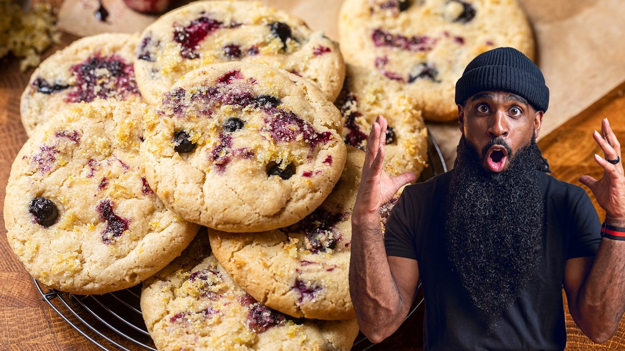 The Nard Dog Cooks' Vegan Lemon Blueberry Cookies