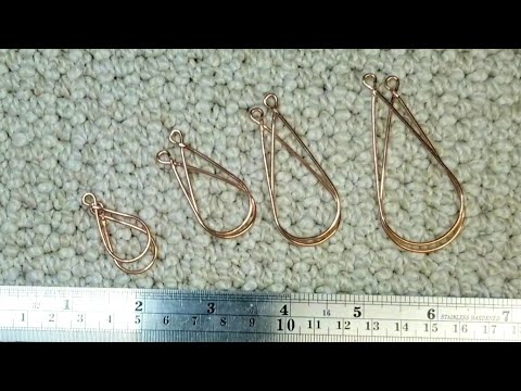 DIY Wire Teardrop Earrings From Scratch, Beaded Jewelry, Wire Wrapped Frames for Beading Tutorial