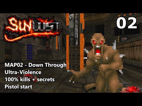 Doom II: Sunlust - MAP02 (Down Through) - Ultra-Violence 100%