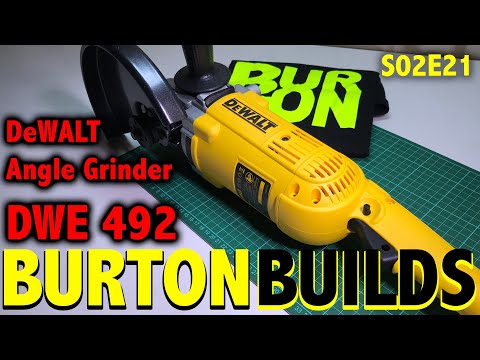 DEWALT kampinis šlifuoklis DWE492 230mm 2200W video