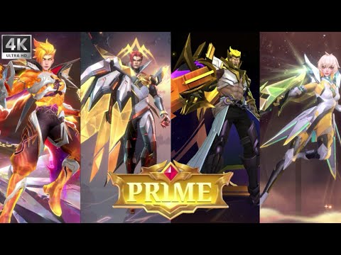 PRIME Skins Showcase | Roger, Beatrix, Yu Zhong & Claude Entrance Animations | Mobile Legends