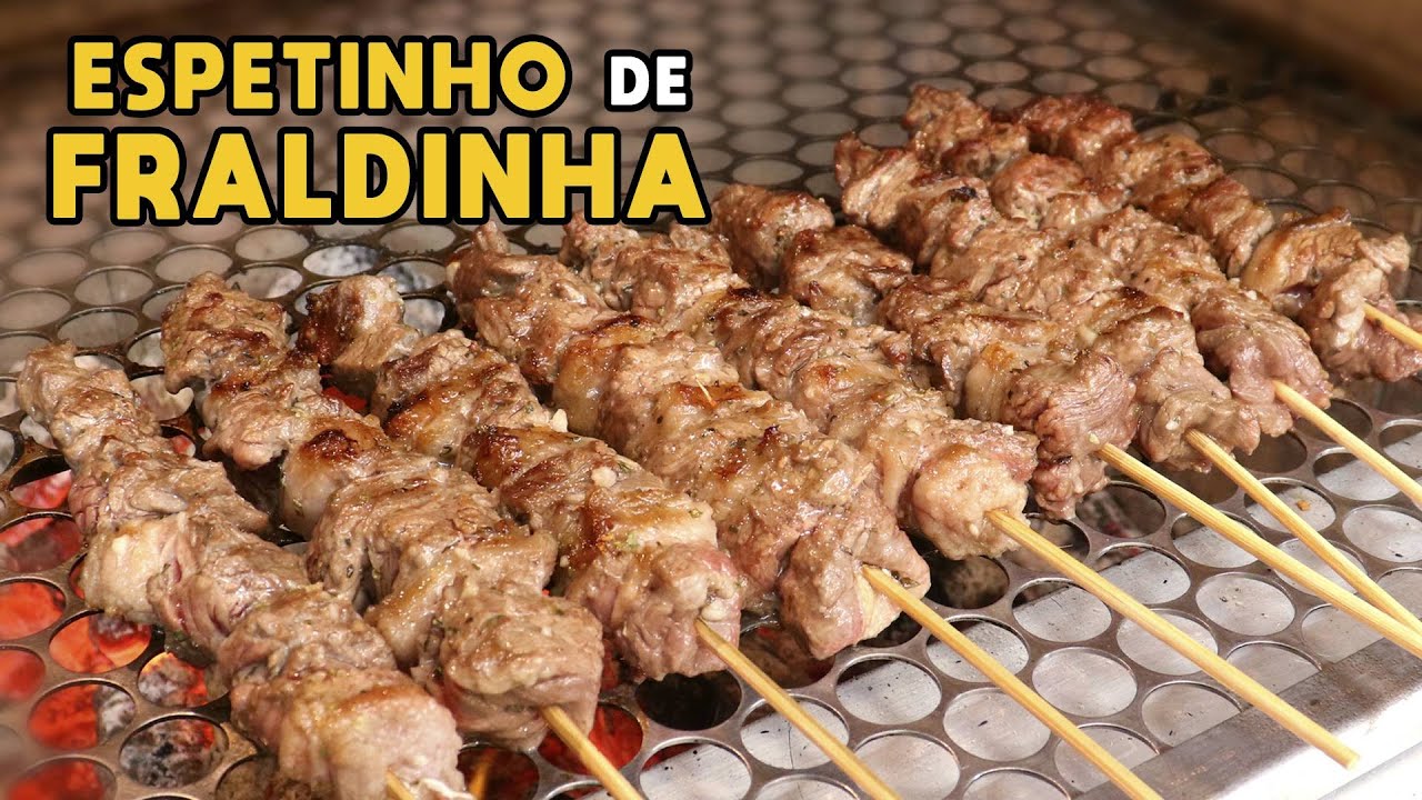 Como Fazer Espetinho de Carne com Fraldinha - Tv Churrasco