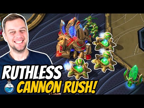 Pro Player gets the TRIPLE Cannon Rush! | Cannon Rush in Grandmaster #214 StarCraft 2