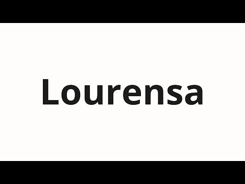 How to pronounce Lourensa | Лоуренса (Lawrence in Russian)