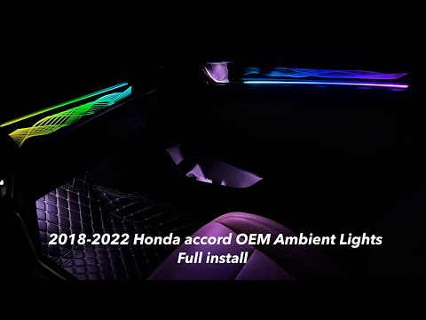 2018-2022 honda accord oem interior ambient lighting kit installation