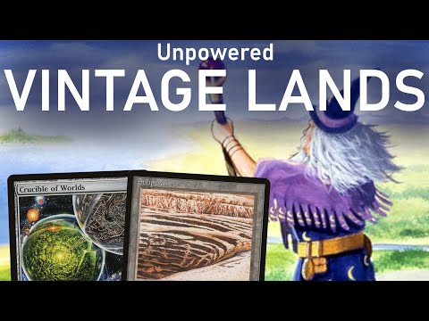 STRIPPED AND WASTED! Vintage Unpowered Combo Lands. MTG Budget Vintage