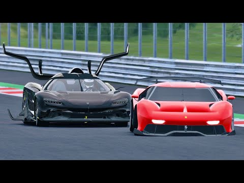 Koenigsegg Tornado Concept vs Ferrari P80/C at Red Bull Ring