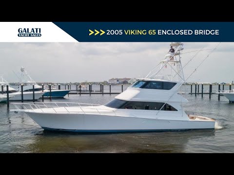 2005 Viking 65 Enclosed Bridge Salt Struk Video