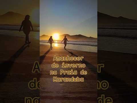 Amanhecer de inverno na Praia de Maranduba em Ubatuba #litoralnorte #ubatuba #nascerdosol #solemar