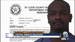 Wrong inmate released from St. Lucie County Jail