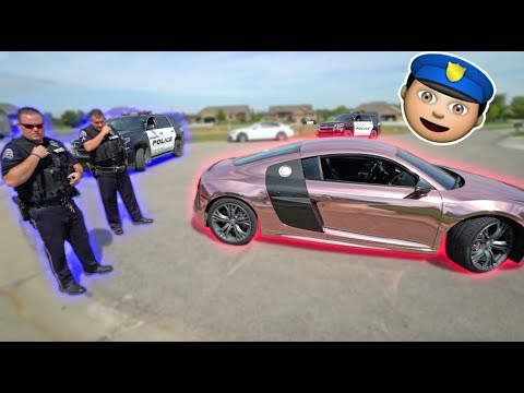 SPEEDING TICKET CHALLENGE IN AUDI R8! *WTF*