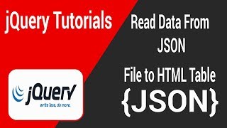 Read Data From JSON File to HTML Table