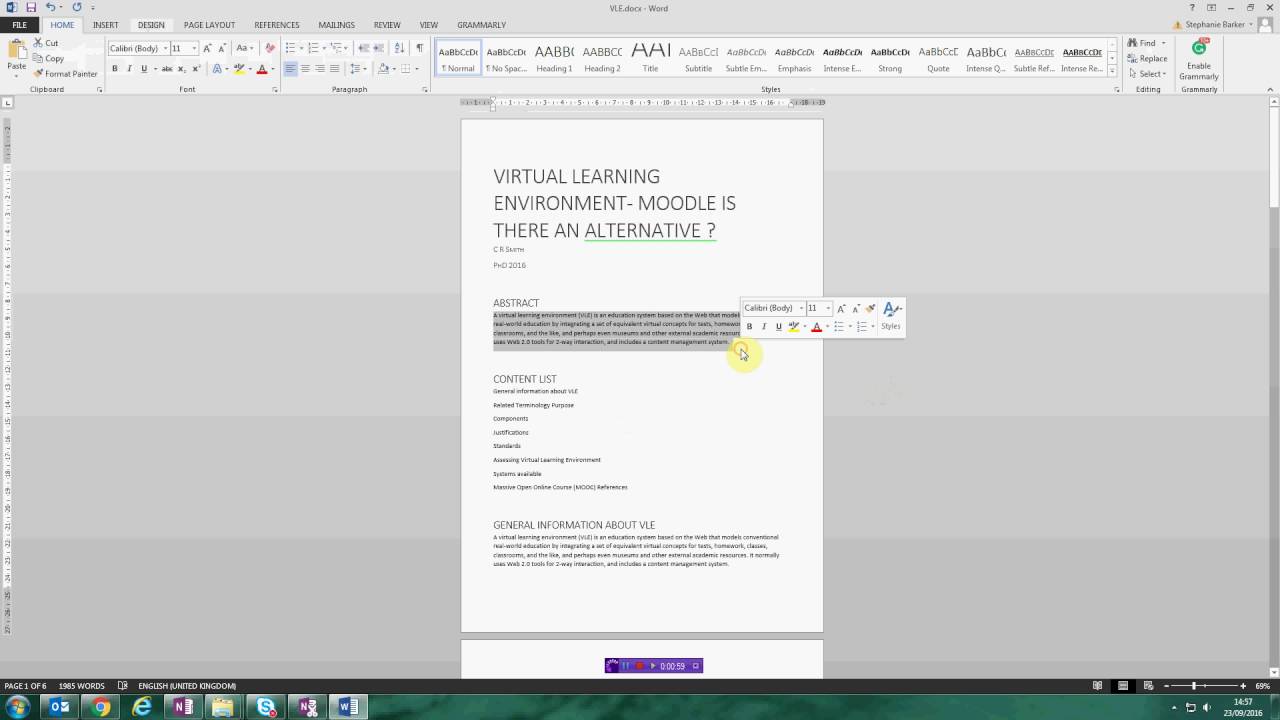 How to modify a Style in MS Word (Formatting your Thesis)