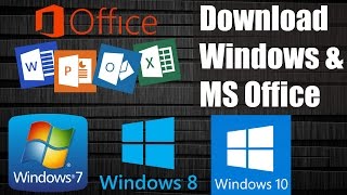 Download Windows 8 / 10 / 11 & MS Office Free from Microsoft without Product key