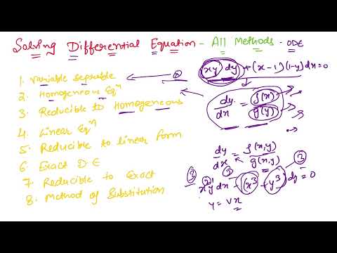 Solving Ordinary Differential Equation of Order 1 - Topic Review of all Methods