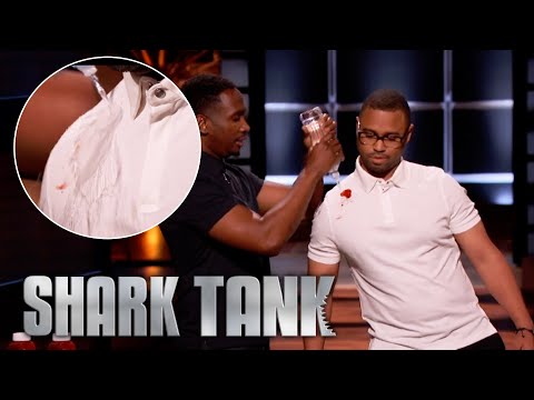 鯊魚看到猴麵包樹的白襯衫上番茄醬竟然滾落，驚呆了！| Shark Tank Global (The Sharks Are Amazed When Ketchup Rolls Right Off Of Baobab's White Shirts | Shark Tank Global)
