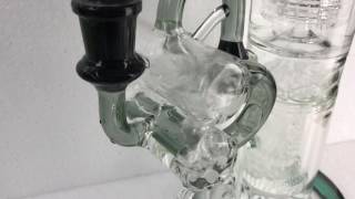 Recycler double perc  ash catcher for water pipe bong  45 90 degrees from GZsmoke